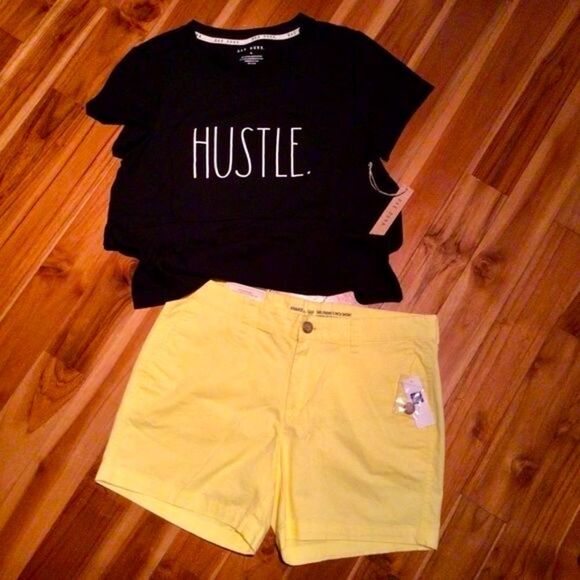 GIRLFRIEND KHAKIS BY GAP BRIGHT SUNFLOWER YELLOW SHORTS 6 NWT - Picture 13 of 13